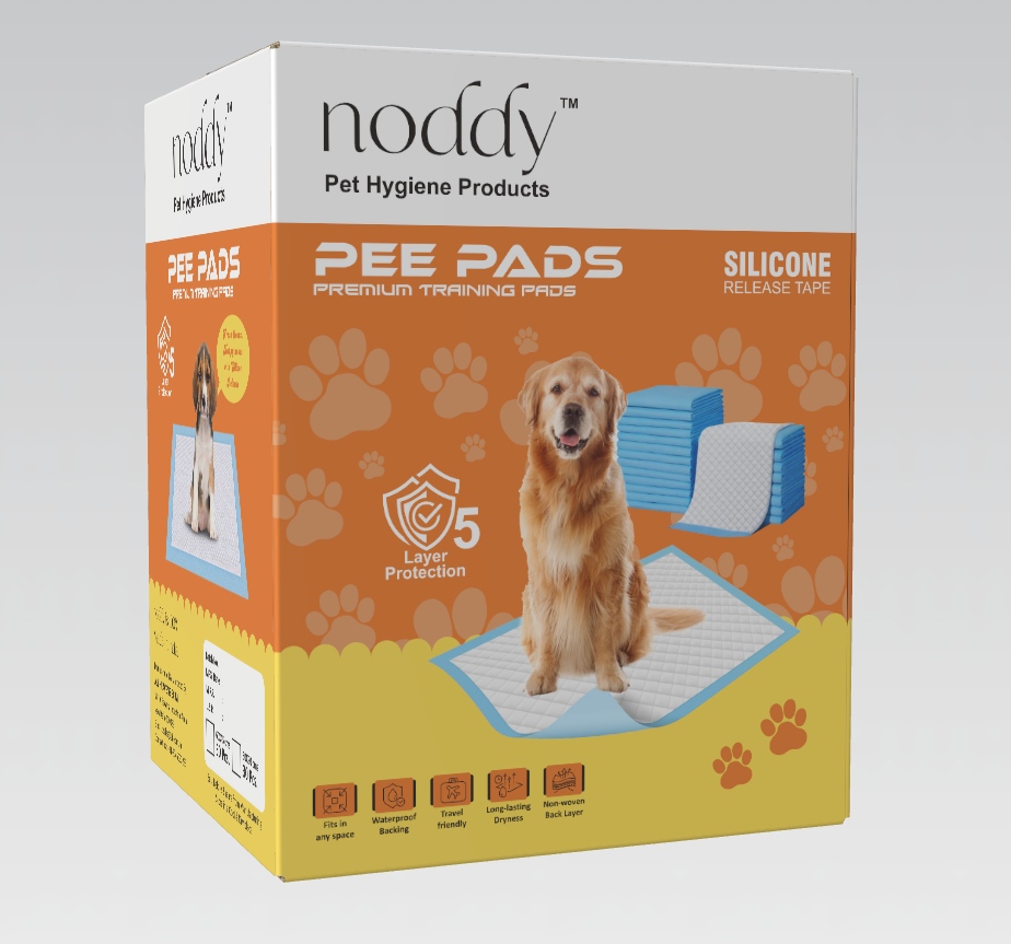 Noddy Training Pads with Leak-Proof and Super Absorbing Power, Liquid Lock System | Pack of 30 Pcs of 60 x 90 cm