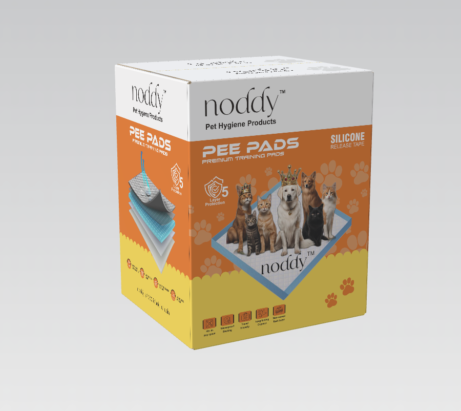 Noddy Training Pads with Leak-Proof and Super Absorbing Power, Liquid Lock System | Pack of 30 Pcs of 60 x 90 cm
