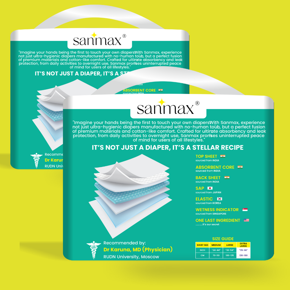 Sanmax Adult Diaper Pant Style | Pack of 10